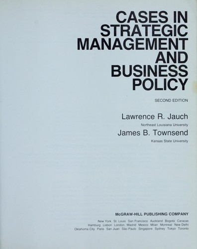 Cases in srtstegic management and business policy