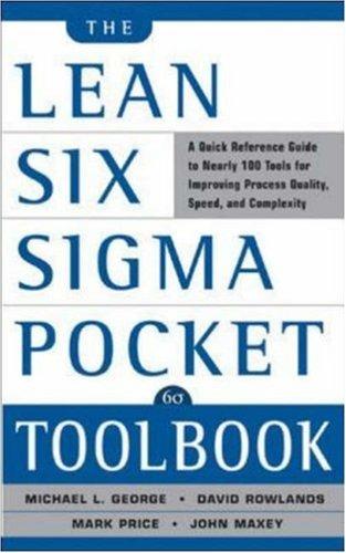 The lean six sigma pocket toolbook