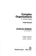 Complex Organizations