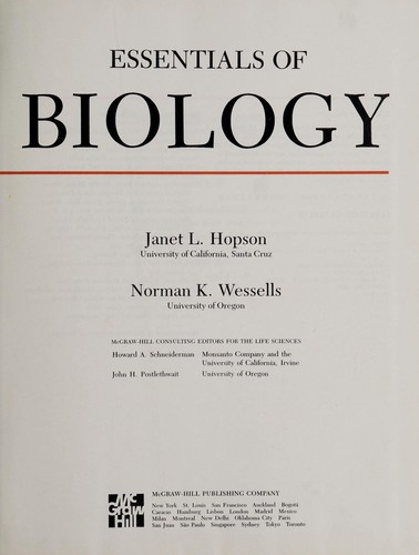 Essentials of biology