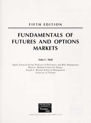 Fundamentals of futures and options market