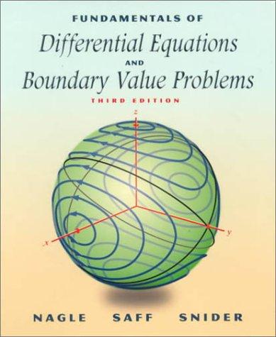 Fundamentals of differential equations and boundary value problems