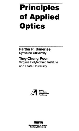 Principles of Applied Optics