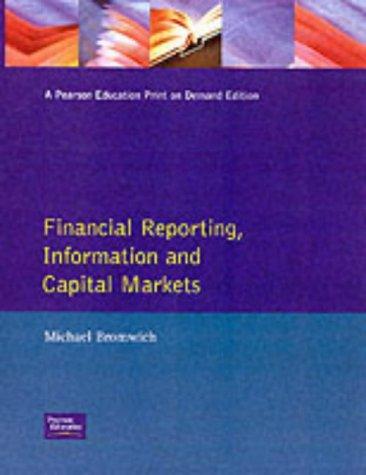 Financial reporting, information and capital markets
