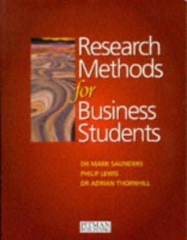 Research methods for business students