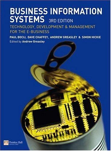 Business information systems. Technology, development and management  for e-business