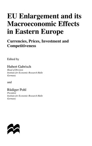 EU Enlargement and its Macroeconomic effects in Eastern Europe
