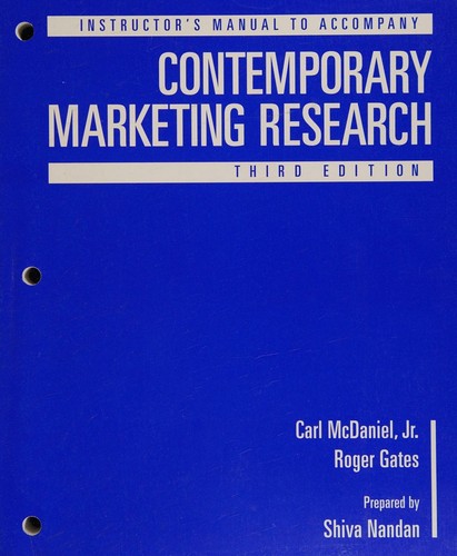 Contemporary Marketing Research