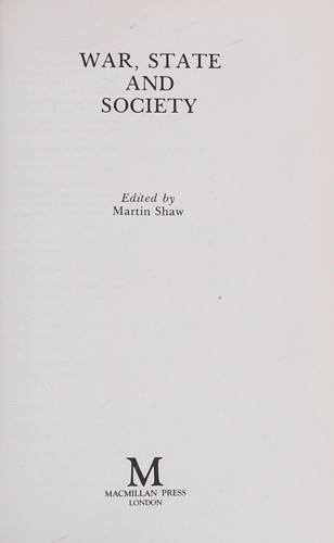 War, State and Society