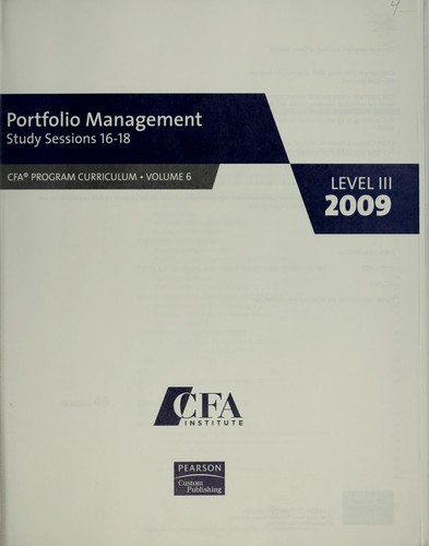 Chartered Financial Analyst] CFA Program Curriculum  : Lev. I