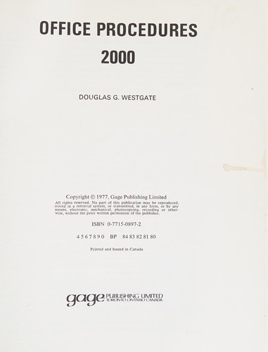 Office procedures 2000