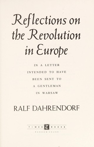 Reflections on the Revolution in Europe