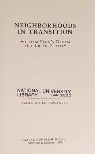 Neighborhoods in Transition