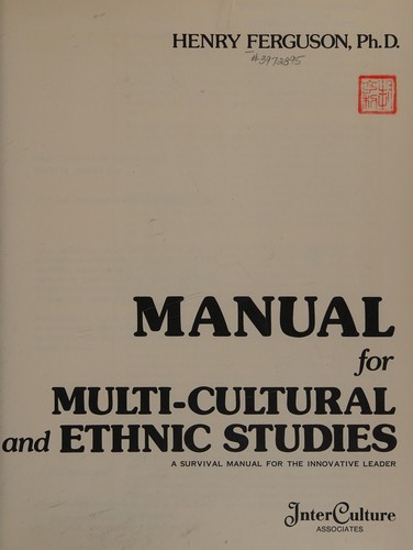 Manual for multicultural and ethnic studies