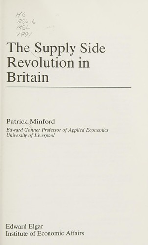 The supply side revolution in Britain