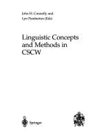 Linguistic Concepts and Methods in CSCW