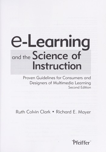 E-Learning and the science of instruction