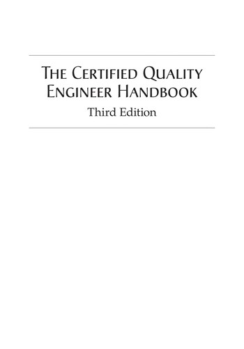 The Certified quality engineer handbook