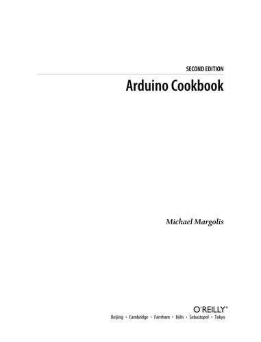 Arduino cookbook
