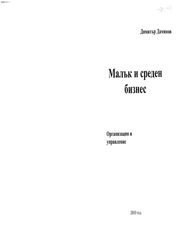Малък и среден бизнес